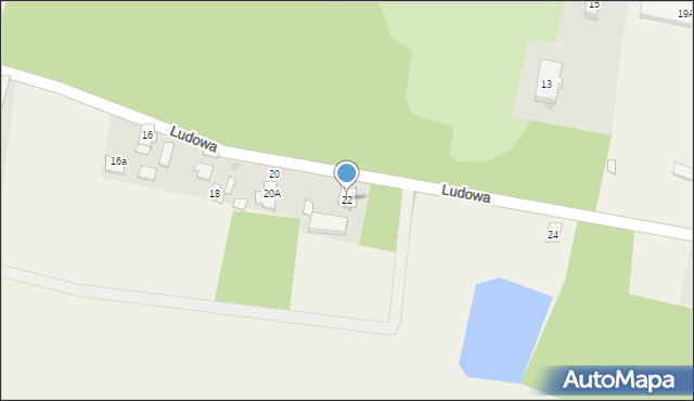 Biestrzykowice, Ludowa, 22, mapa Biestrzykowice