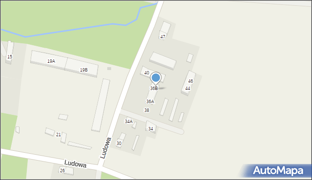 Biestrzykowice, Ludowa, 38A, mapa Biestrzykowice
