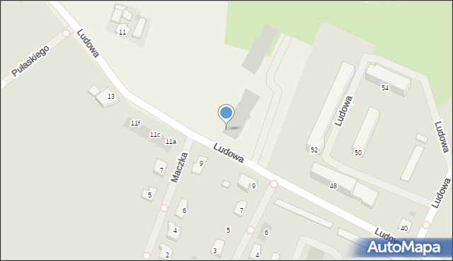 Biskupiec, Ludowa, 56, mapa Biskupiec