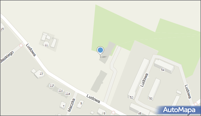 Biskupiec, Ludowa, 58, mapa Biskupiec