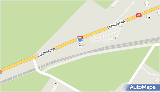 Blachownia, Lubliniecka, 23, mapa Blachownia