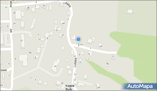 Błażowa, Lutaka Józefa, kpt., 3, mapa Błażowa