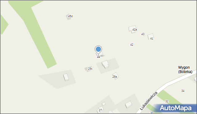 Bóbrka, Łukasiewicza Ignacego, 44, mapa Bóbrka