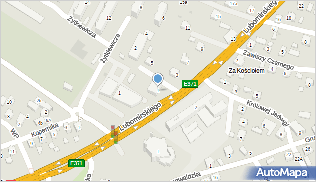 Boguchwała, Lubomirskiego Teodora, 1, mapa Boguchwała