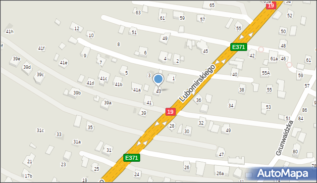 Boguchwała, Lubomirskiego Teodora, 43, mapa Boguchwała