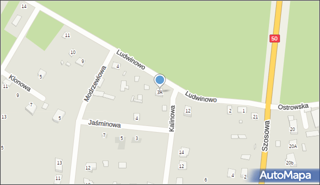 Brok, Ludwinowo, 3A, mapa Brok