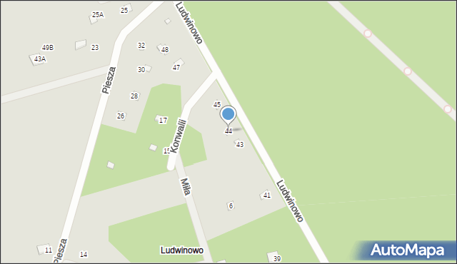 Brok, Ludwinowo, 44, mapa Brok