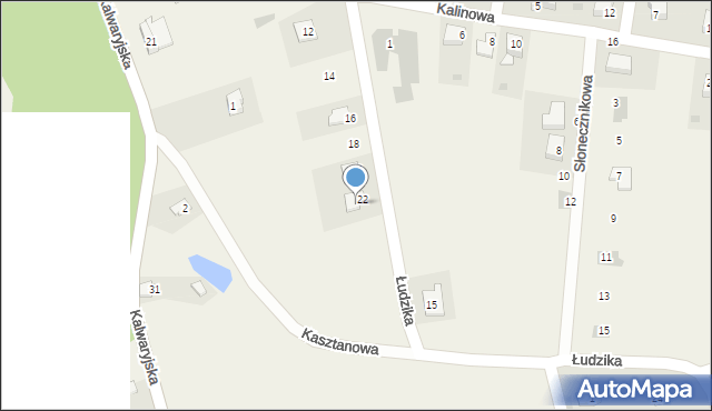 Brzeźnica, Łudzika Eugeniusza, ks., 12, mapa Brzeźnica