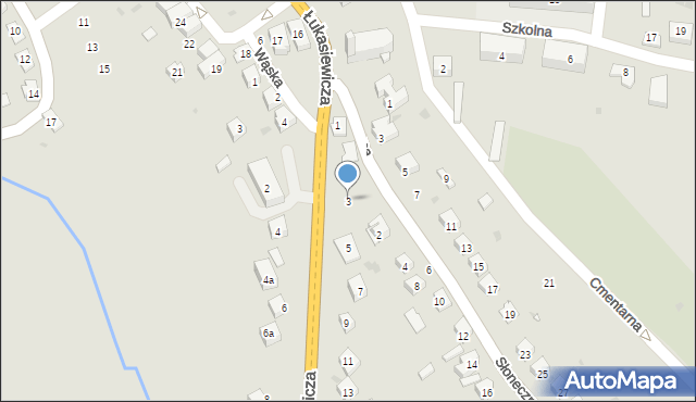 Brzostek, Łukasiewicza Ignacego, 3, mapa Brzostek