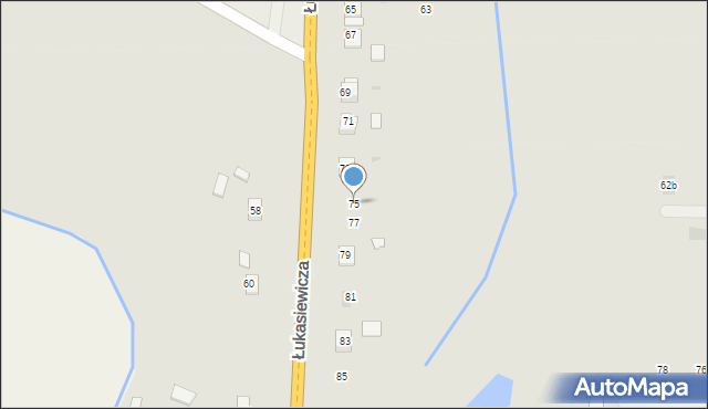 Brzostek, Łukasiewicza Ignacego, 75, mapa Brzostek