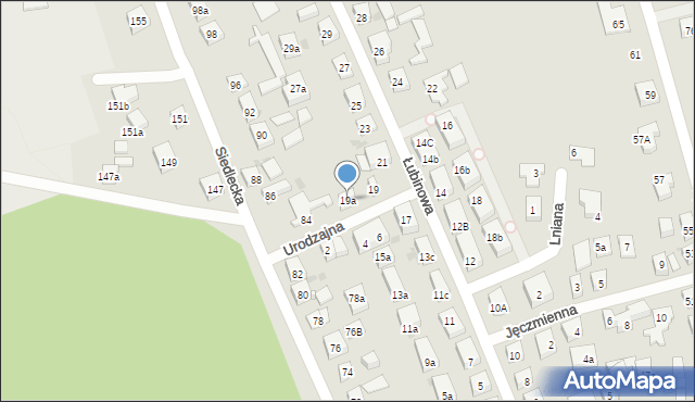 Bydgoszcz, Łubinowa, 19a, mapa Bydgoszczy