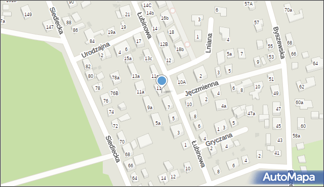 Bydgoszcz, Łubinowa, 9c, mapa Bydgoszczy