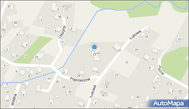 Bystra, Łukowa, 13, mapa Bystra