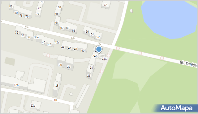 Bytom, Łużycka, 24B, mapa Bytomia