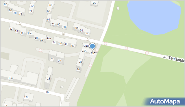 Bytom, Łużycka, 24C, mapa Bytomia