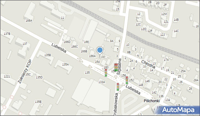 Chełm, Lubelska, 164A, mapa Chełma