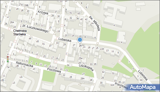 Chełm, Lubelska, 25, mapa Chełma