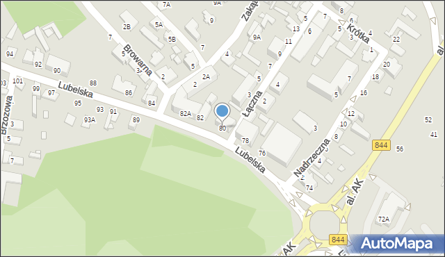 Chełm, Lubelska, 80, mapa Chełma