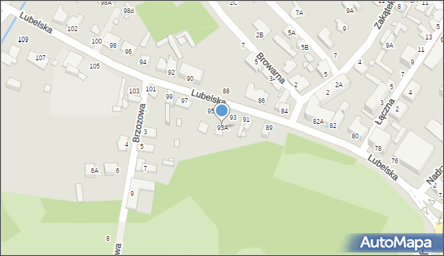 Chełm, Lubelska, 93A, mapa Chełma