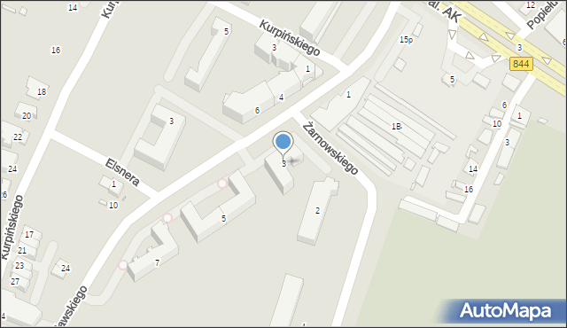 Chełm, Lutosławskiego Witolda, 3, mapa Chełma