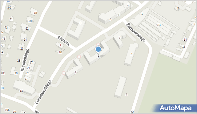 Chełm, Lutosławskiego Witolda, 5, mapa Chełma