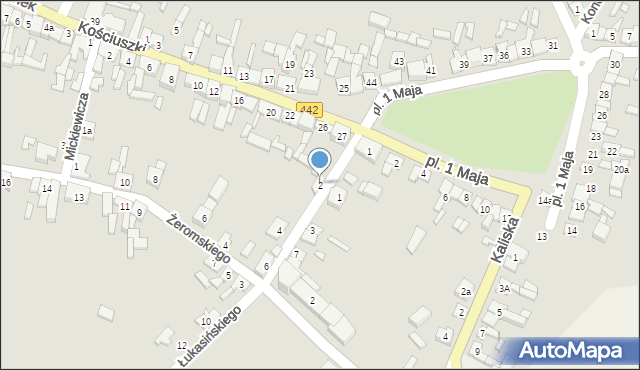 Chocz, Łukasińskiego, 2, mapa Chocz