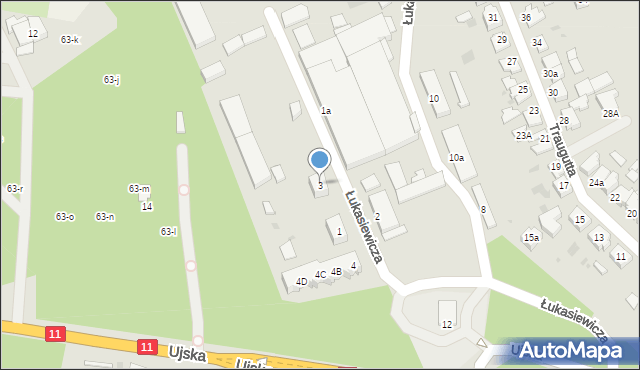 Chodzież, Łukasiewicza Ignacego, 3, mapa Chodzież