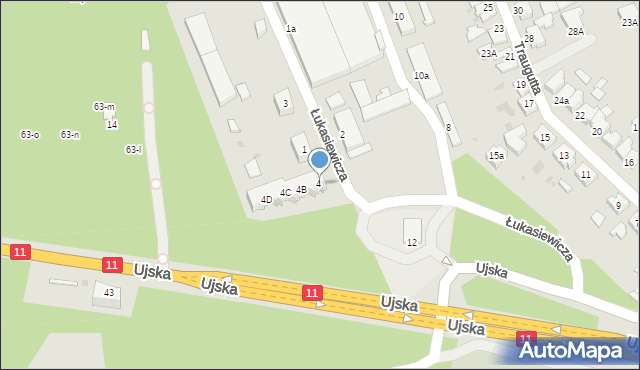 Chodzież, Łukasiewicza Ignacego, 4A, mapa Chodzież