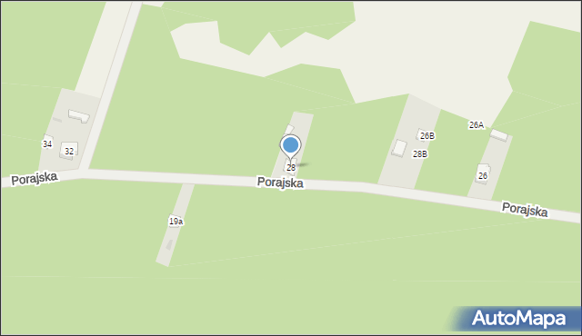 Choroń, Ludowa, 28, mapa Choroń