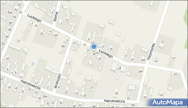 Chrzanowice, Łuckiego Włodzimierza, 14, mapa Chrzanowice