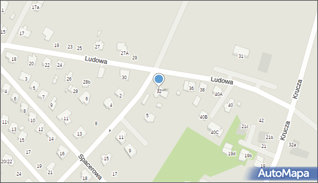 Ciechanów, Ludowa, 32, mapa Ciechanów