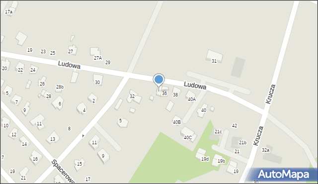 Ciechanów, Ludowa, 36A, mapa Ciechanów