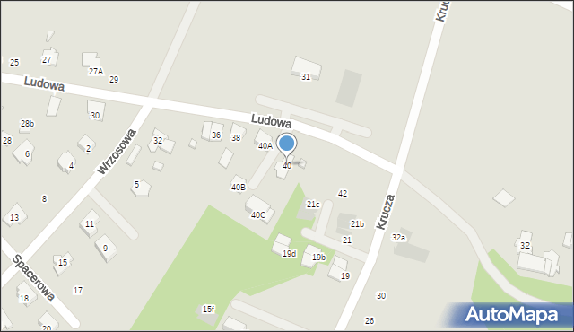 Ciechanów, Ludowa, 40, mapa Ciechanów