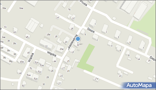 Czechowice-Dziedzice, Łukasiewicza Ignacego, 11, mapa Czechowic-Dziedzic