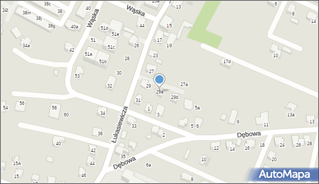 Czechowice-Dziedzice, Łukasiewicza Ignacego, 29a, mapa Czechowic-Dziedzic