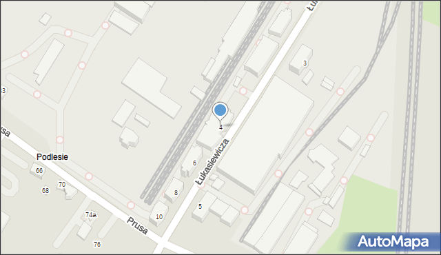 Czechowice-Dziedzice, Łukasiewicza Ignacego, 4, mapa Czechowic-Dziedzic