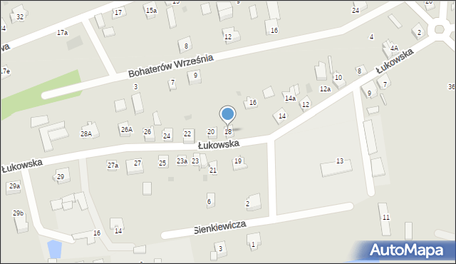 Czersk, Łukowska, 18, mapa Czersk