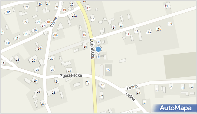 Czerwona Woda, Lubańska, 8, mapa Czerwona Woda