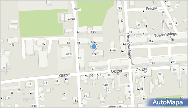 Częstochowa, Łukasińskiego, 67A, mapa Częstochowy