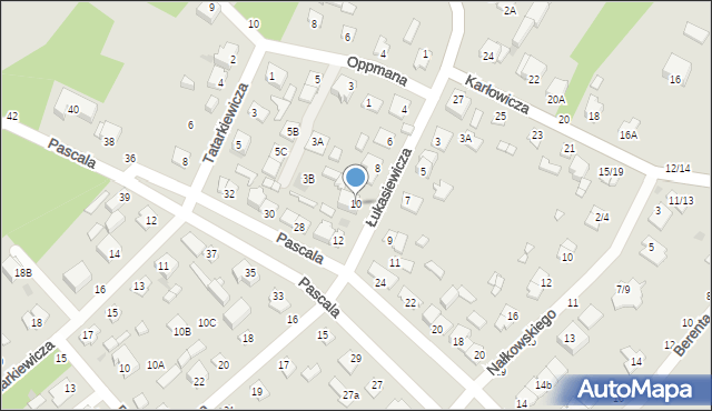 Częstochowa, Łukasiewicza Ignacego, 10, mapa Częstochowy