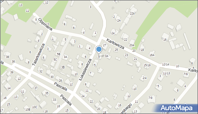 Częstochowa, Łukasiewicza Ignacego, 3, mapa Częstochowy