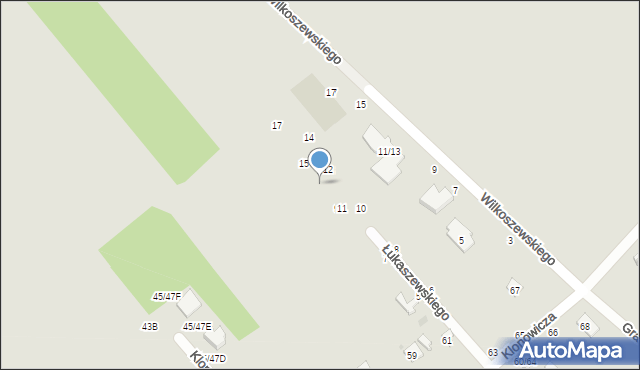 Częstochowa, Łukaszewskiego Wojciecha, 13, mapa Częstochowy