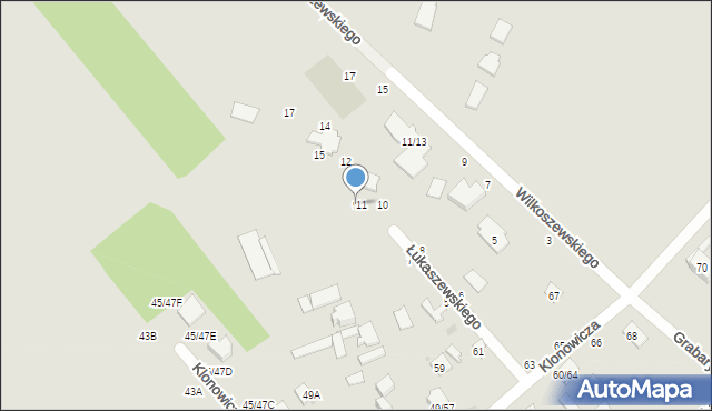 Częstochowa, Łukaszewskiego Wojciecha, 9, mapa Częstochowy