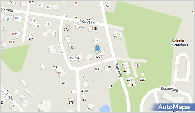 Częstochowa, Luba, 45C, mapa Częstochowy