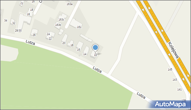 Dąbrowa, Lutza Jerzego, dr., 12, mapa Dąbrowa