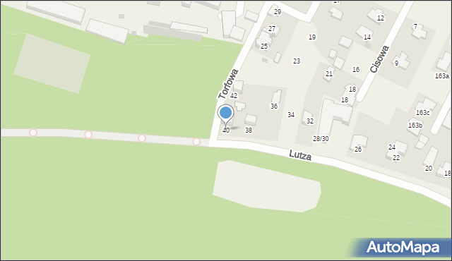 Dąbrowa, Lutza Jerzego, dr., 40, mapa Dąbrowa