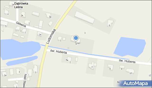 Dąbrówka Leśna, Ludomska, 4, mapa Dąbrówka Leśna
