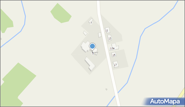 Dąbrówka Leśna, Ludomska, 5, mapa Dąbrówka Leśna