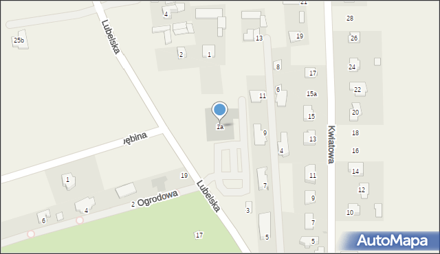 Dys, Lubelska, 1a, mapa Dys