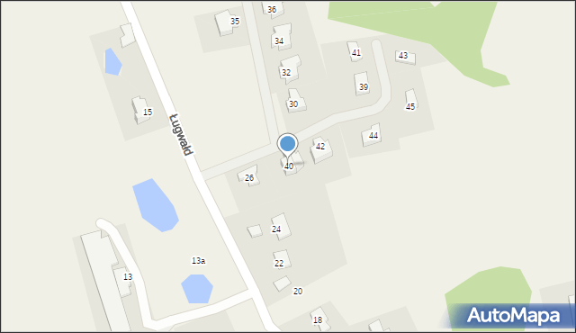 Dywity, Ługwałdzka, 40A, mapa Dywity